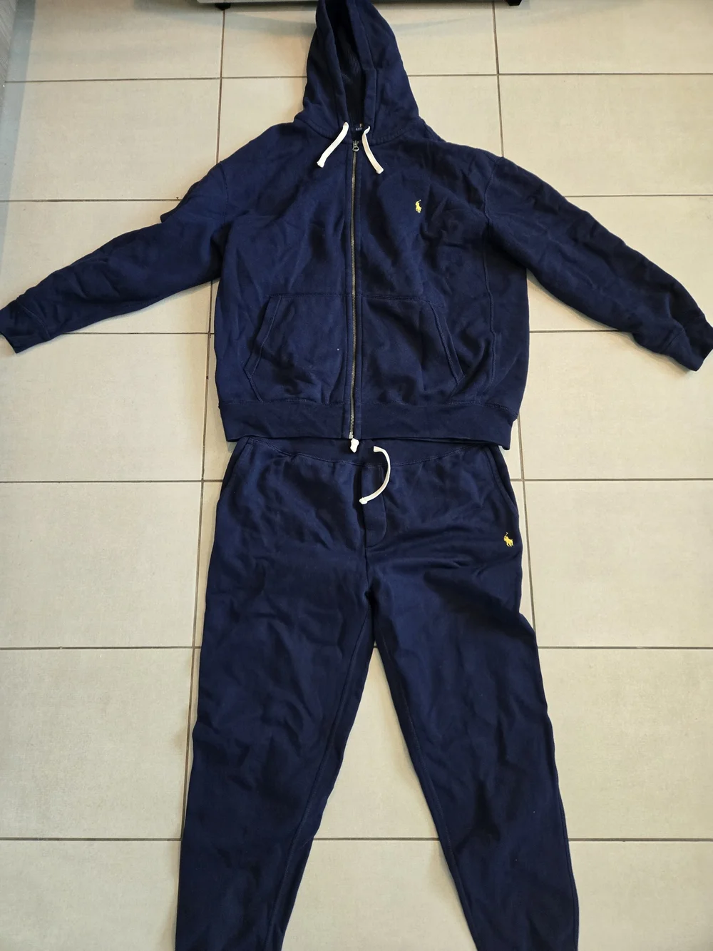 Ralph Lauren Navy Polo Logo Zip Hoodie & Joggers Set - Picture 2 of 12